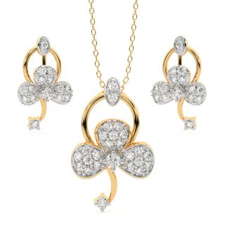 Bradley Round Diamond Pendant Set